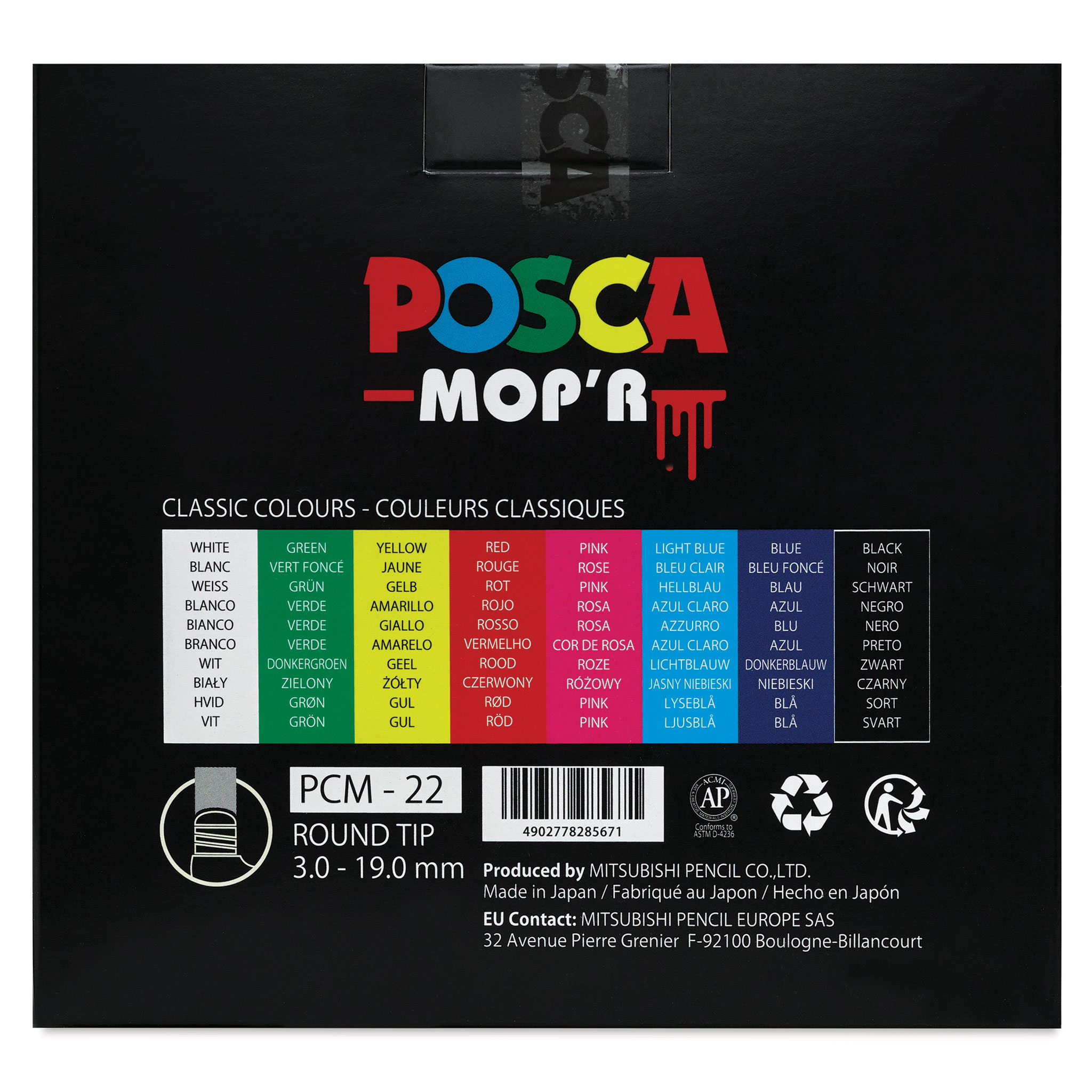 Posca MOP'R Marker Set, 8 Colors (Posca) – Alabama Art Supply