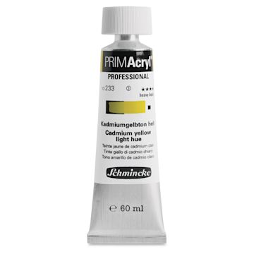 Open in modal - Schmincke Primacryl Professional Acrylic Paint - Cadmium Yellow Light Hue, 60 ml Tube