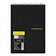 Maruman’s Mnemosyne Reporter Notebook - B6, Black, 5" x 7", front with packaging label