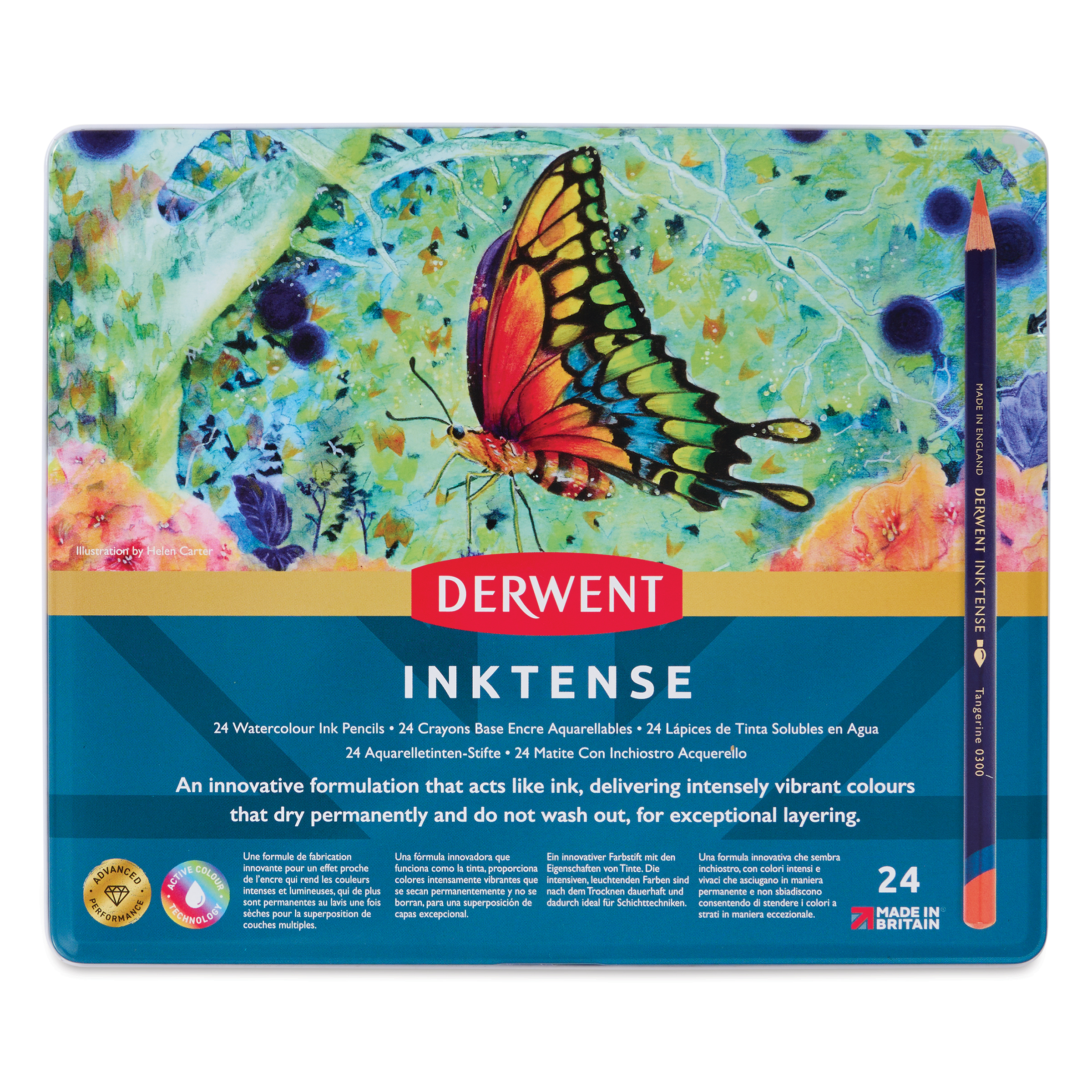 Derwent Inktense Schetsboek 178 x 254 Millimeter, 20 Vellen, Getextureerd Koudgeperst Watercolour Papier, Ideaal voor Inktense Laagjestechnieken