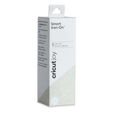 Open in modal - Cricut Joy Smart Iron-On - Glitter White, 5-1/2" x 19", Roll (In packaging)