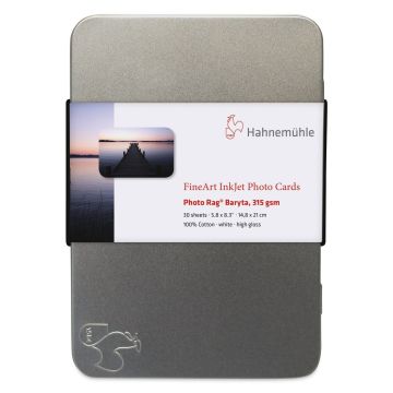 Hahnemühle Photo Rag Baryta Inkjet Photo Cards - 5.8" x 8.3", Pkg of 30