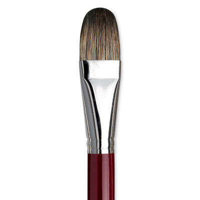 Da Vinci Black Sable Brush - Regular Filbert, Long Handle, Size 22