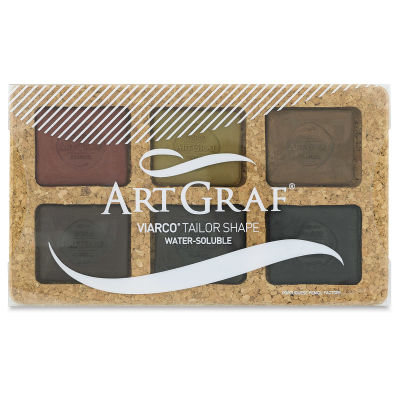 ArtGraf Viarco Pigmented Tailor Chalk - Front of Earth Tone Set of 6 package shown