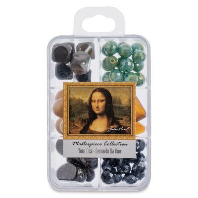 John Bead Masterpiece Collection Glass Bead Box - Mona Lisa/Leonardo Da Vinci (Front of packaging)