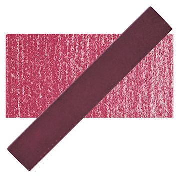 Open in modal - Holbein Artists' Soft Pastel - Crimson 1 pastel and swatch