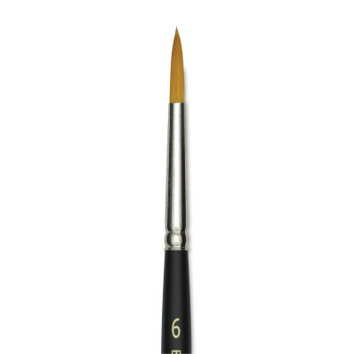 Blick Masterstroke Golden Taklon Brush - Round, Short Handle, Size 6 (close-up)