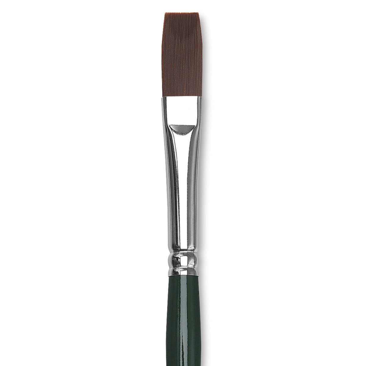Silver Brush Ruby Satin 2506S Short Handle Synthetic Brush - Angular 1/2