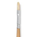 Escoda Clasico Chungking White Bristle Brush - Filbert, Long Handle, Size 8