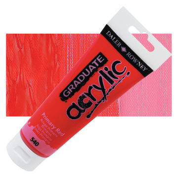 Daler-Rowney Graduate Acrylics - Primary Red, 120 ml tube