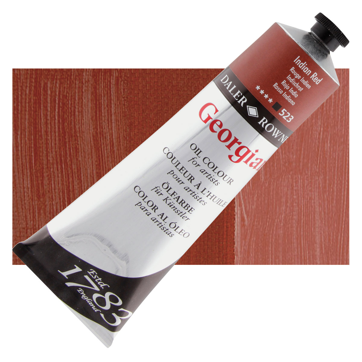 Daler-Rowney Georgian Oil Color - Indian Red, 225 ml tube