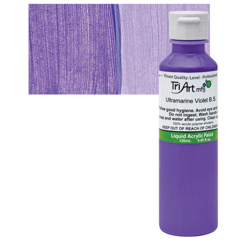 Tri-Art Liquid Artist Acrylics - Ultramarine Violet Blue Shade, 120 ml  bottle