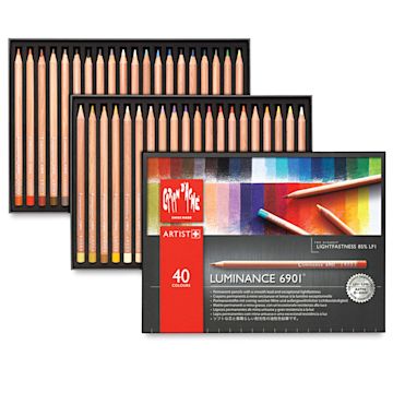 Caran d'Ache Luminance Colored Pencils - Assorted Colors, Set of 40 ...