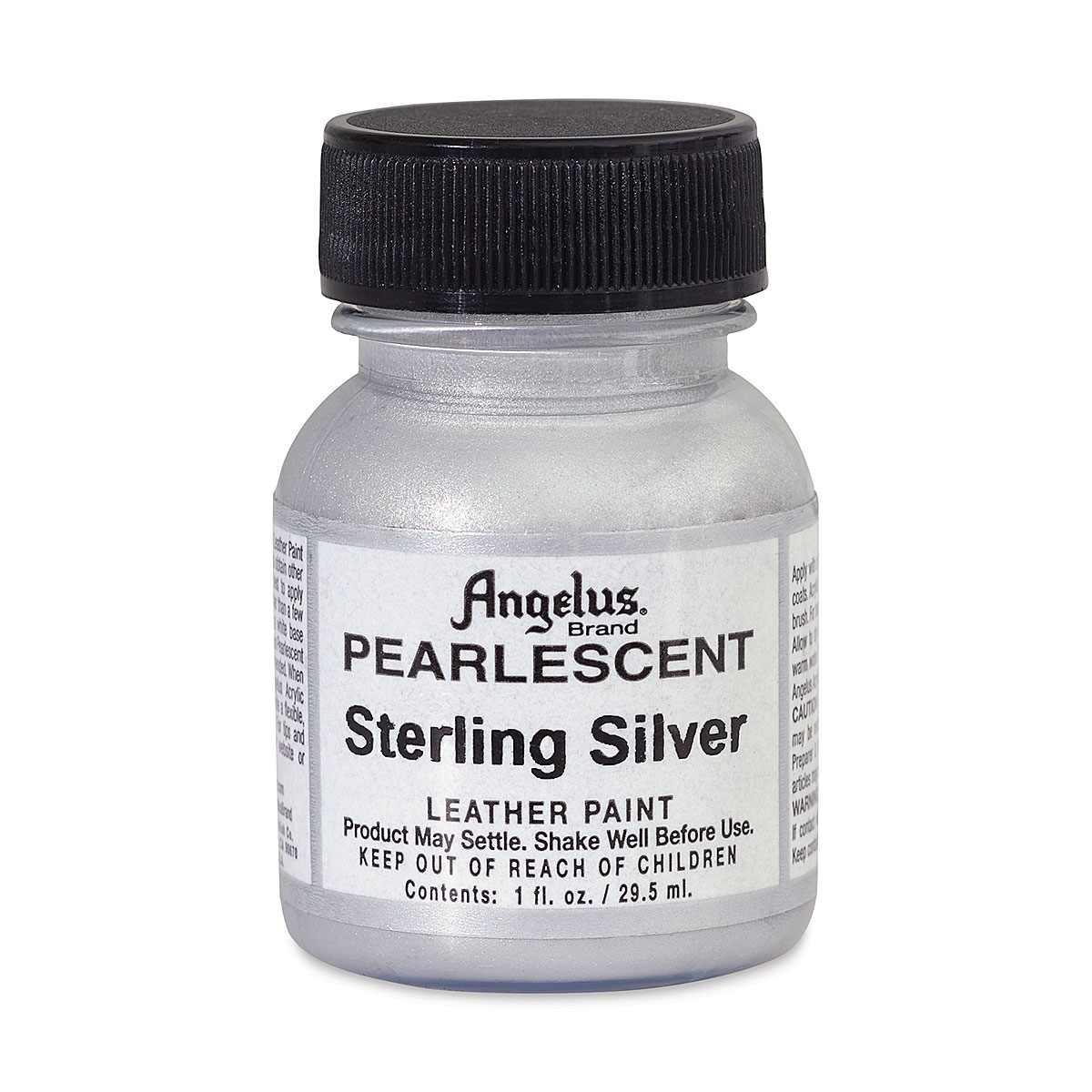 Angelus Leather Paint Pearlescent Sterling Silver, 4 oz