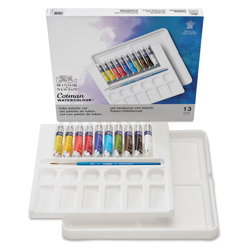 Winsor & Newton Cotman Watercolors - Assorted Colors, Tube Palette Set ...