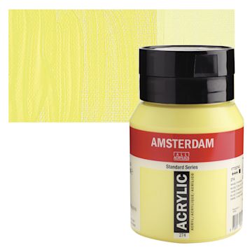 Open in modal - Amsterdam Standard Series Acrylic - Nickel Titanium Yellow, 500 ml bottle and swatch