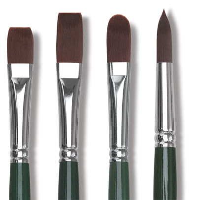 Silver Brush Ruby Satin Synthetic Brushes - Long Handle
