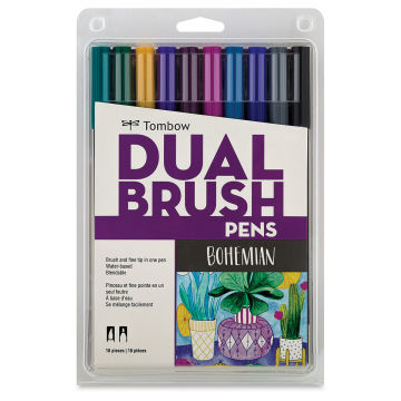 Tombow Dual Brush Pens- Bohemian Set of 10