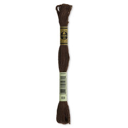 DMC Cotton Embroidery Floss - Very Dark Beige Brown, 8-3/4 yards (Front of label)