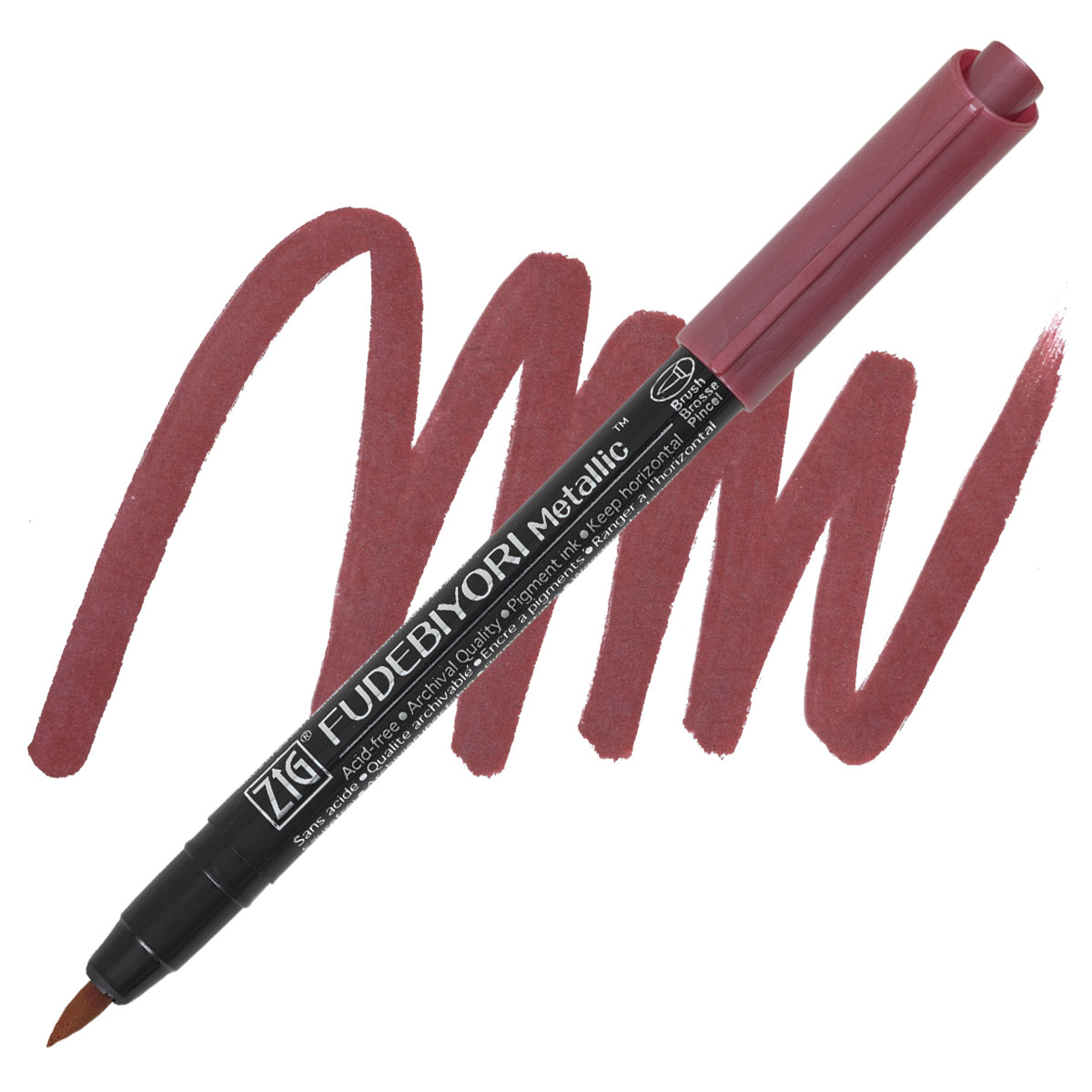 Fudebiyori Metallic Brush Pen Metallic Red