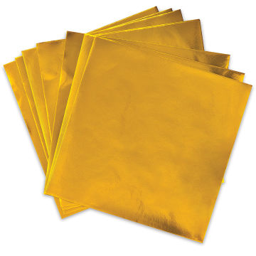Yasutomo Gold Origami Papers - Several Gold sheets arranged loosely in fan