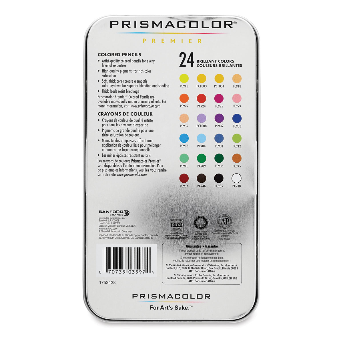 Prismacolor Watercolor Tin 24