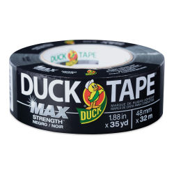 Duck Max Strength Tape - Black, 1.88" x 105 ft (In wrapper)