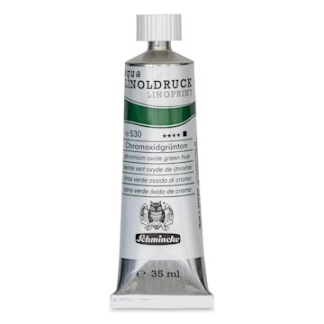 Open in modal - Schmincke Aqua Linoprint Ink - Chromium Oxide Green Hue, 35 ml - front