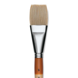 R&F Encaustic Brush - Bristle Flat, Long Handle, Size 16