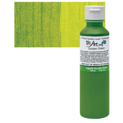 Tri-Art Liquid Artist Acrylics - Golden Green, 120 ml bottle