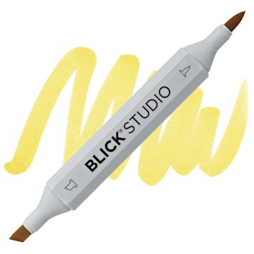 Open in modal - Blick Studio Brush Marker - Honey Yellow marker and swatch