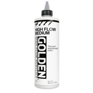 Golden High Flow Medium - Front view of 16 oz bottle