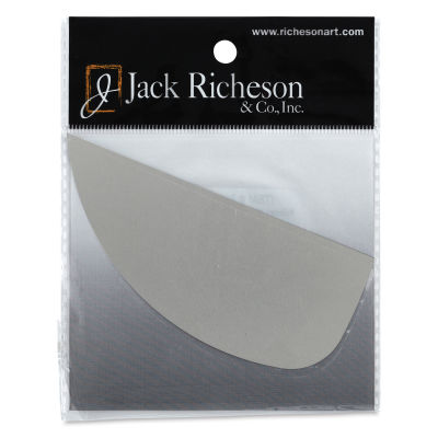 Richeson Stainless Steel Scrapers - Pointed Half Moon, 2" x 4-5/8" (Front of package)
