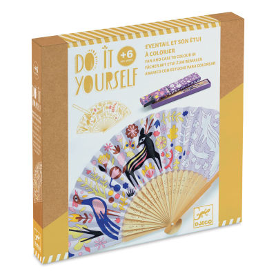 Djeco Do It Yourself Fan and Case Craft Kit - Woodland Beauty (front of package)