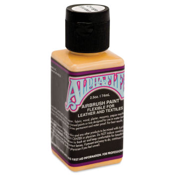 Alpha6 AlphaFlex Airbrush Textile and Leather Paint - Orange Sherbet, 2.5 oz