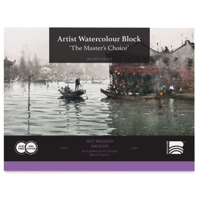 The Master's Choice Artist Watercolor Block - 12.2" x 16.14", Hot Press