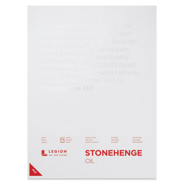 Legion Stonehenge Oil Paper Pad - 12" x 16", 12 Sheets