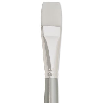 Open in modal - Silver Brush Silverwhite Synthetic Brush - Bright, Long Handle, Size 12 close up