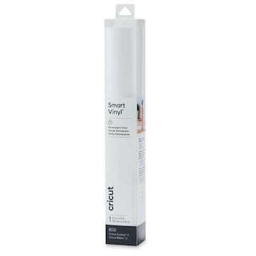 Open in modal - Cricut Permanent Smart Vinyl - White, 13" x 3 ft, Roll (In packaging)