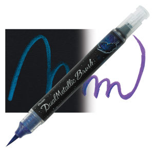 Pentel Arts Dual Metallic Brush Pen - Violet/Metallic Blue