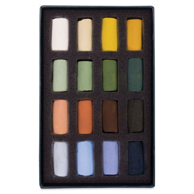 Unison Handmade Pastels - Landscape Colors, Half Stick, Set of 16 (set contents)