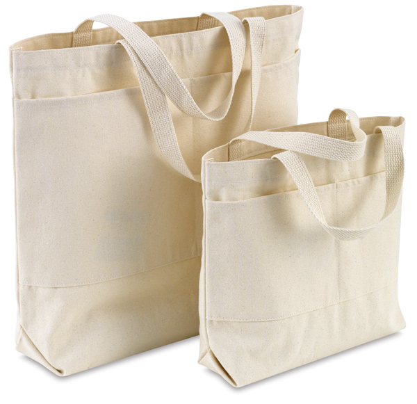 Promotional mini Canvas Tote Bags w/Gusset long handle- Mustard  (L30xH20xD10cm)