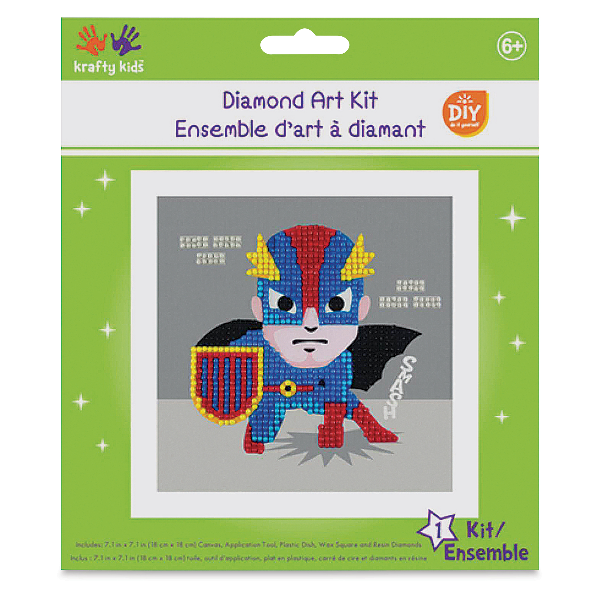 1pc Superhero Theme Children's Diamond Painting Set, Including Diamond  Sticker Painting And Frame, Educational Kids' Handcraft Kit