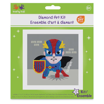Krafty Kids Diamond Art Kit - Superhero (front of packaging)