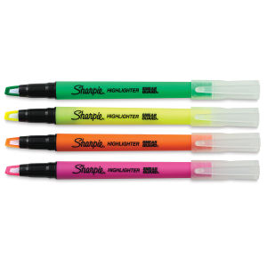 Sharpie Clear View Highlighters - Set of 4, Neon Colors, Stick Style