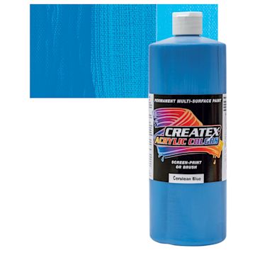 Open in modal - Createx Acrylic - Cerulean Blue, Quart and swatch
