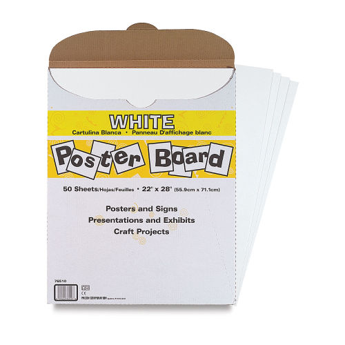 Pacon Posterboard Pack - 22 x 28, White, Pkg of 50