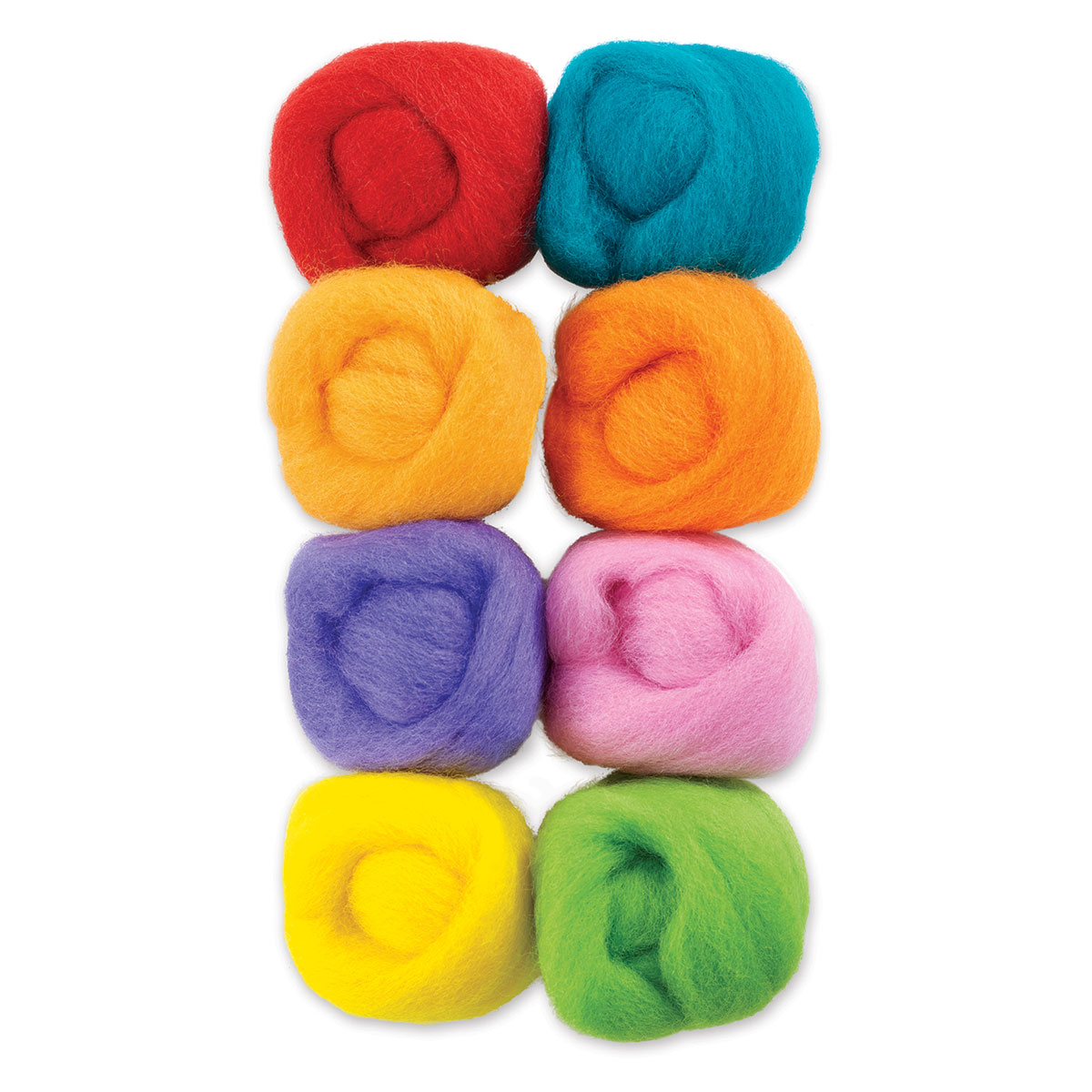 Wistyria Editions Wool Roving 12 inch .25oz 8/Pkg-Fiesta