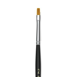 Blick Masterstroke Golden Taklon Brush - Shader, Short Handle, Size 2 (close-up)