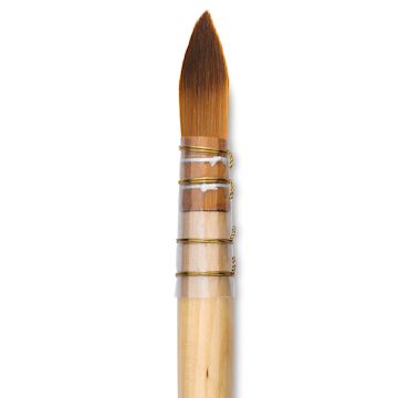 Open in modal - Dynasty Black Gold Short Handle Brush - Quill, Size 6 close up